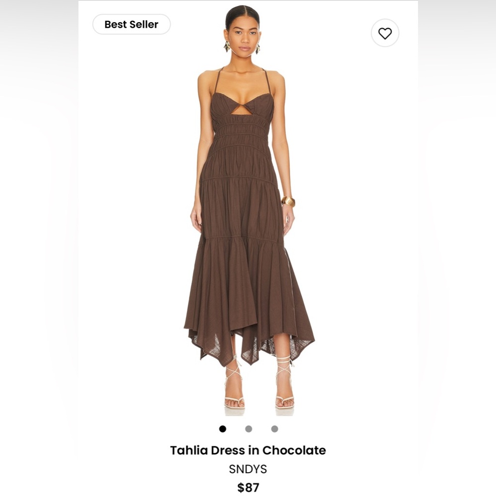 SNDYS Tahlia Dress in Chocolate